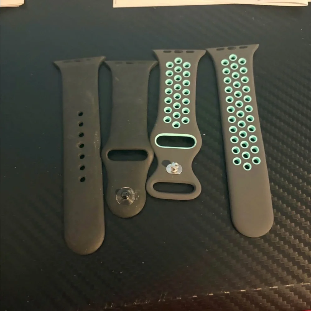 Black and Mint Green Smartwatch Bands